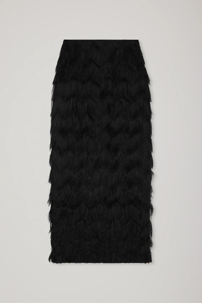 A. Emery | Innes Fringed Skirt - Black