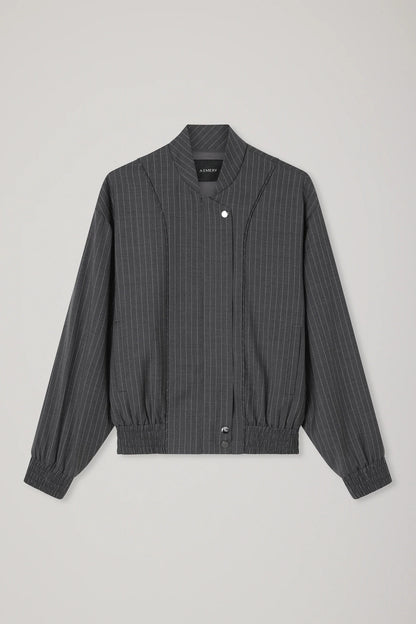 A. Emery | Giles Bomber Jacket - Charcoal Pinstripe
