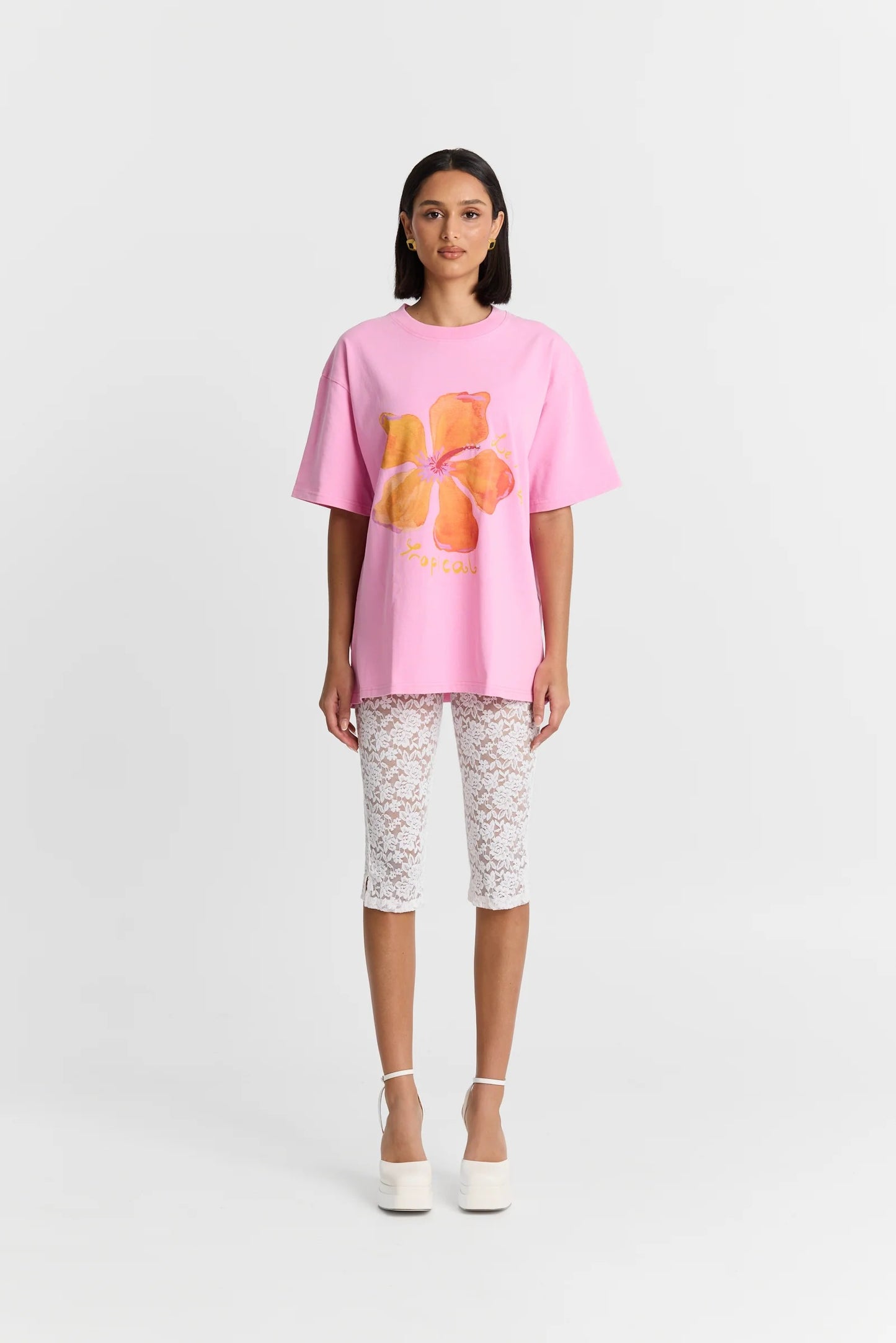 Maku The Label | Le Fleur Tropical Oversized Tee - Pink