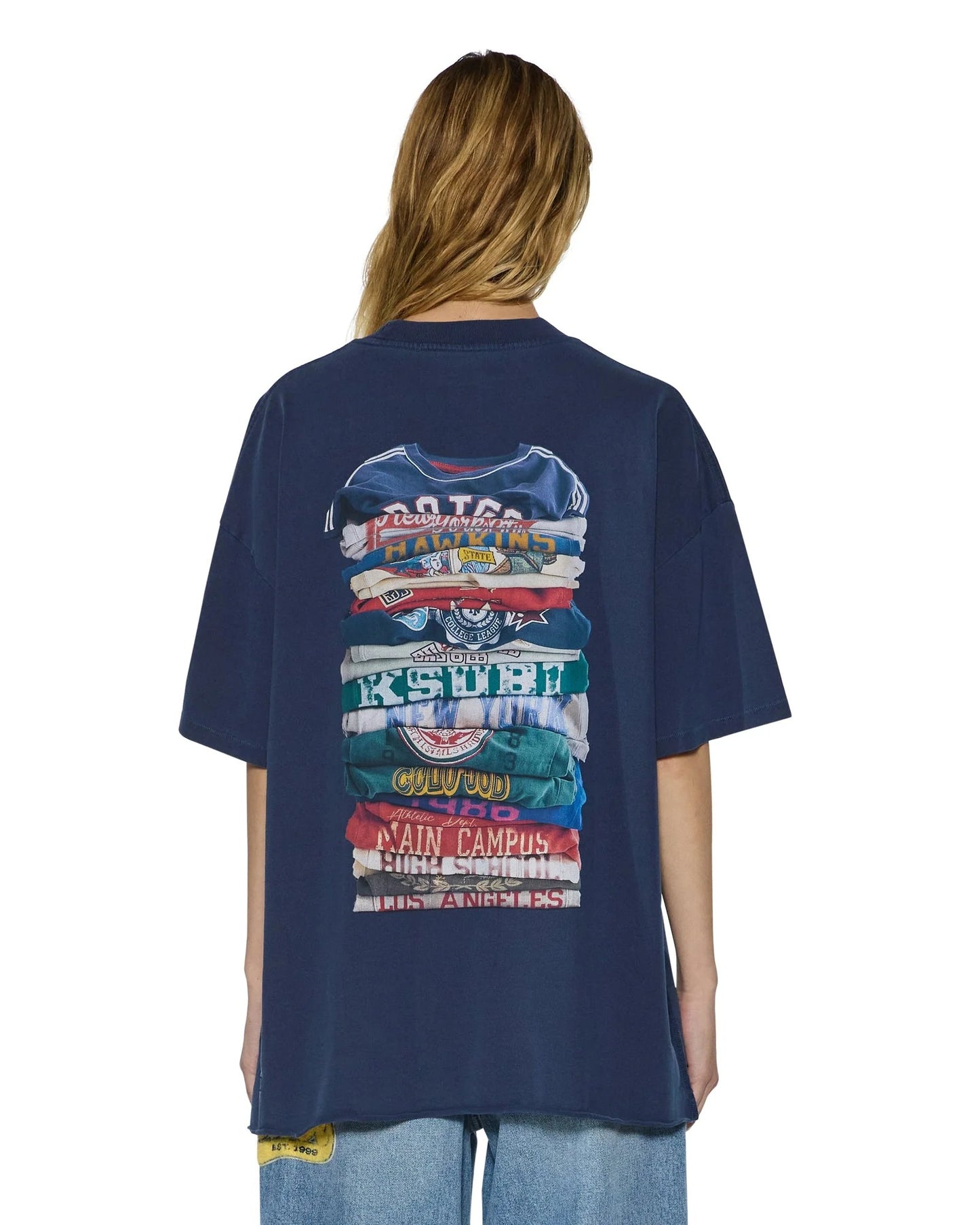 Ksubi | Stacks Boyfriend Ss Tee - Ink Blue