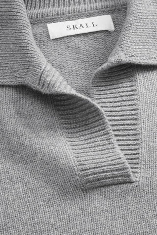 Skall Studio | Dean V-Neck Jumper - Grey Melange