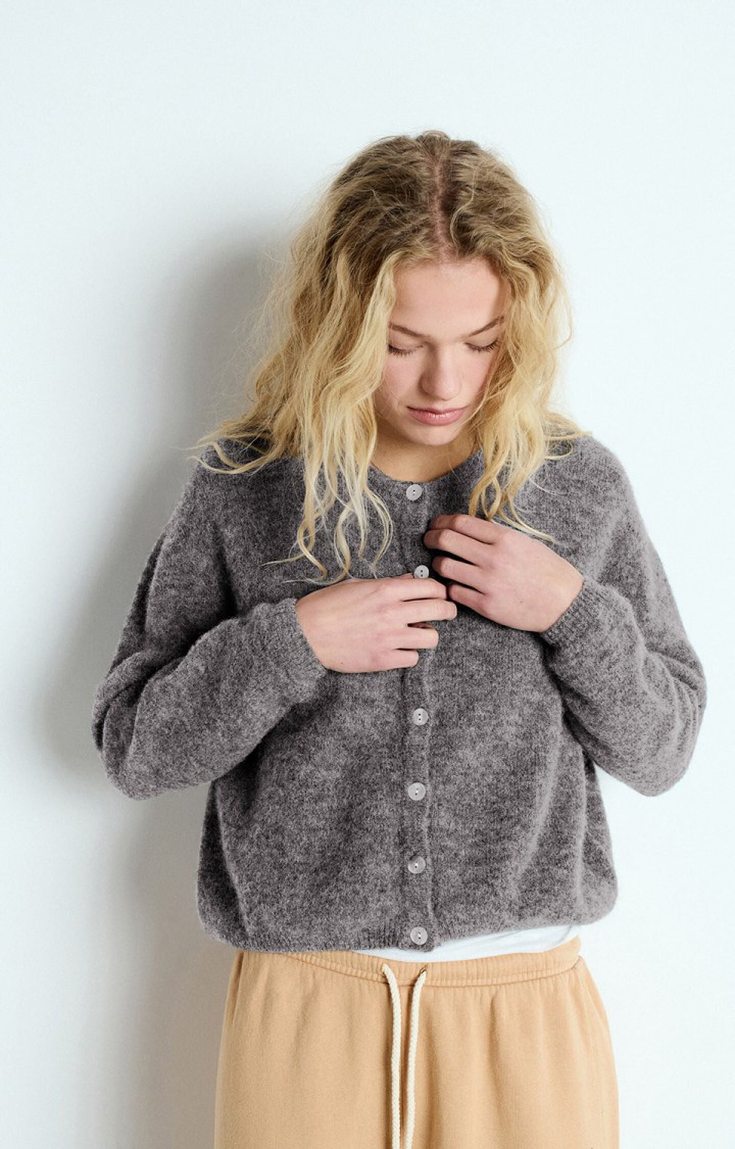 American Vintage | Cardigan Vitow - Melange Steel
