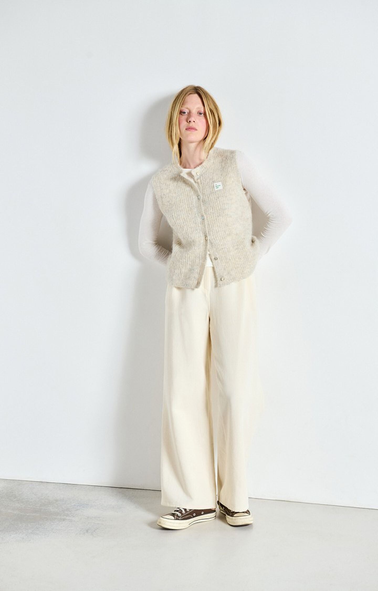 American Vintage | East Cardigan - Powder Snow Melange