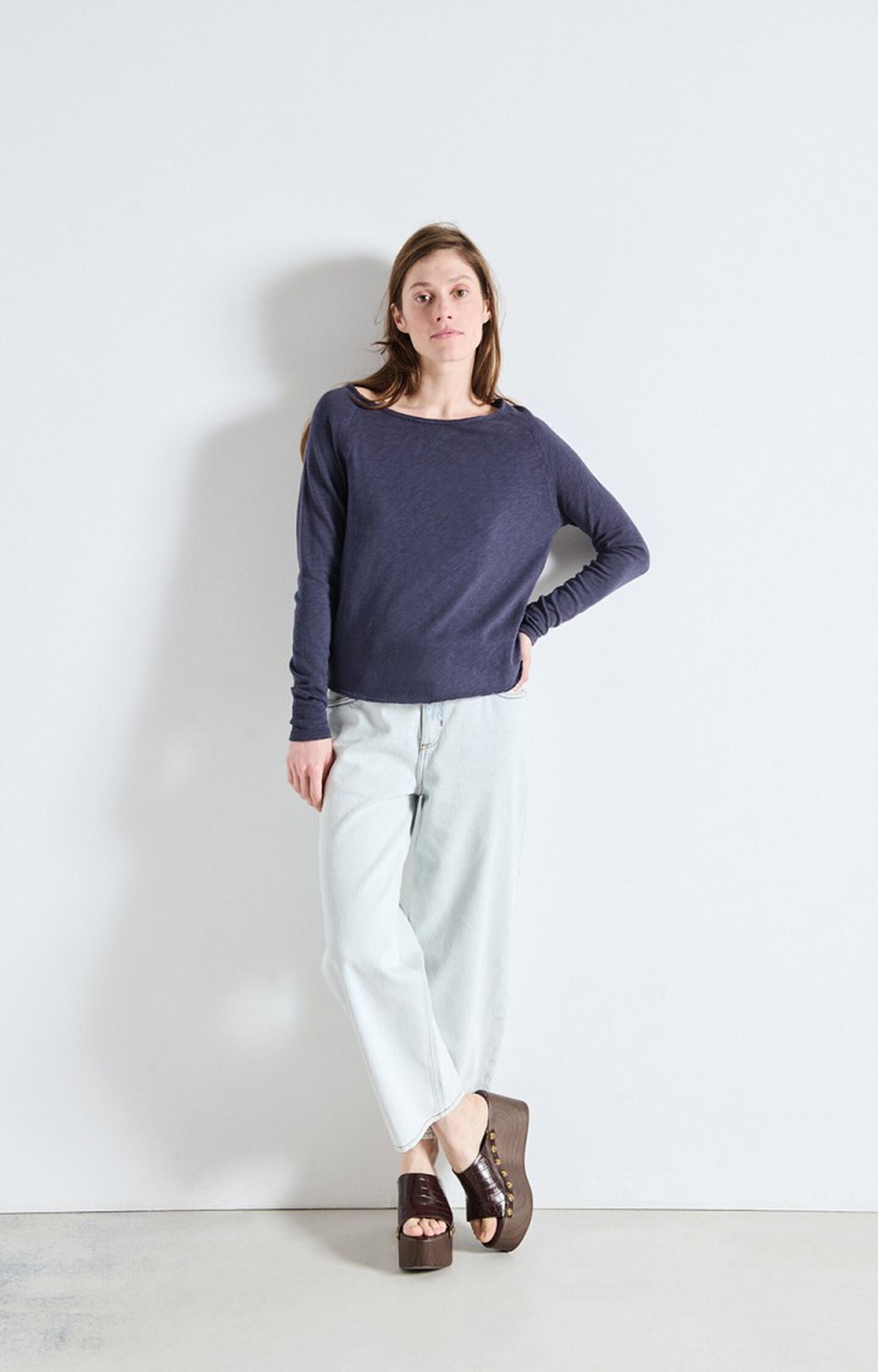 American Vintage | Sonoma L/S T.Shirt - Navy Blue Vintage