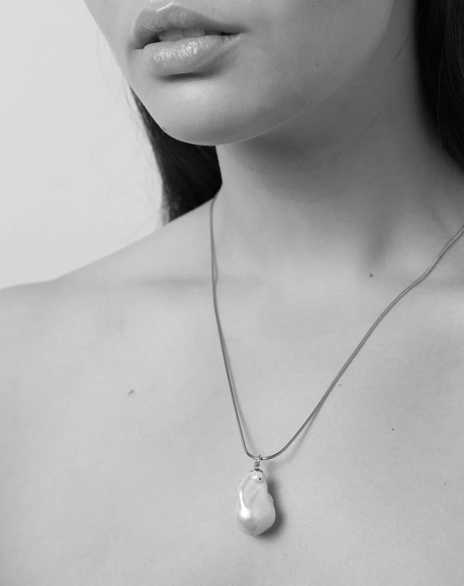 Meadowlark | Baroque Necklace 55cm - Silver