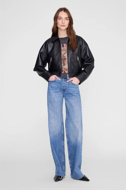 Anine Bing | Cade Tee Tiger Bing - Washed Black