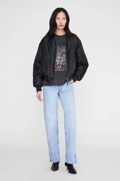 Anine Bing | Cade Tee Leo Muse - Washed Black