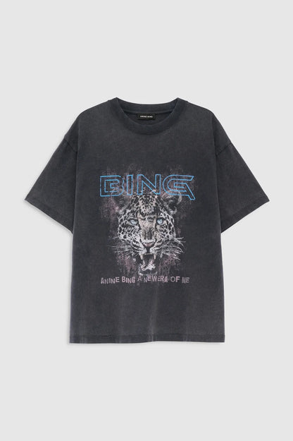 Anine Bing | Cade Tee Leo Muse - Washed Black