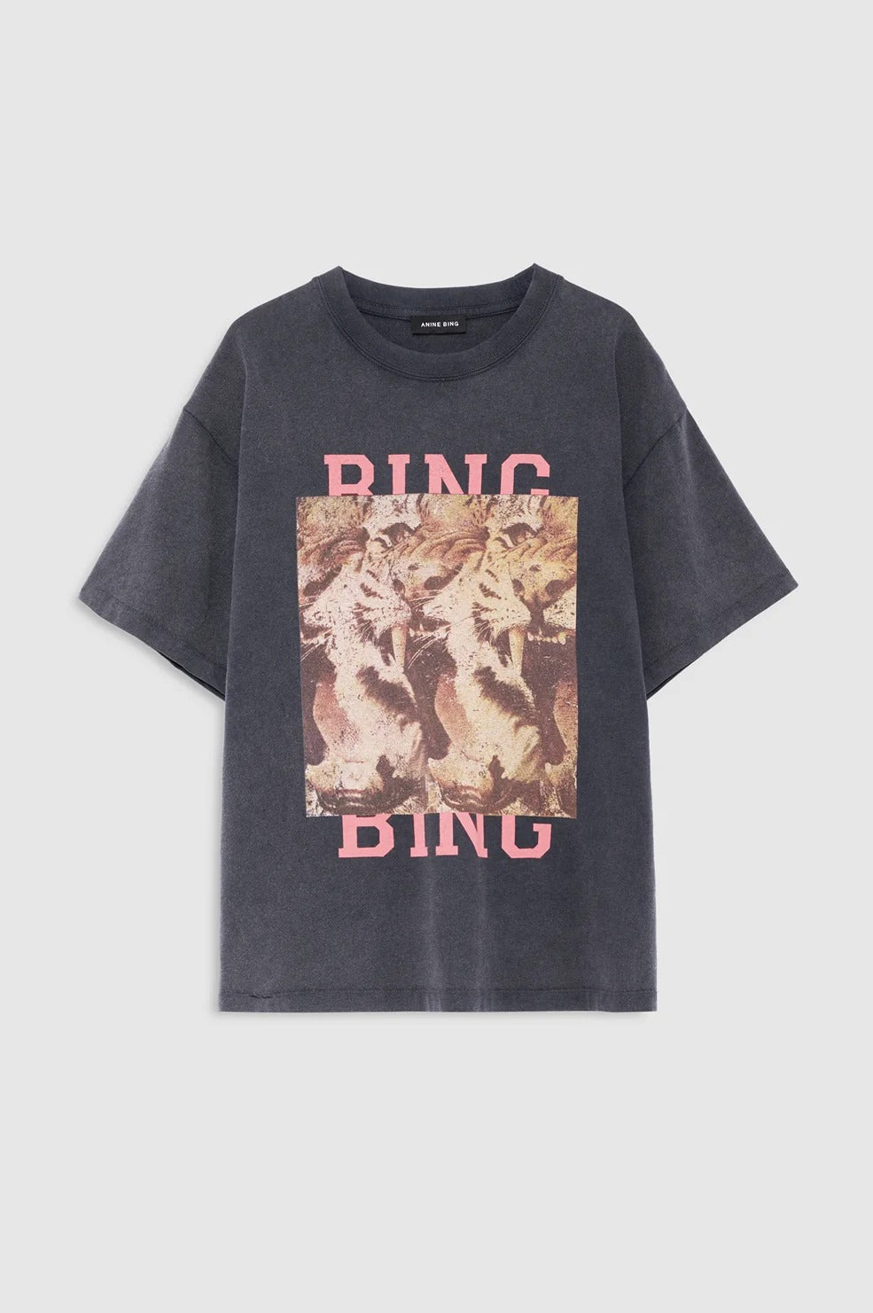 Anine Bing | Cade Tee Tiger Bing - Washed Black
