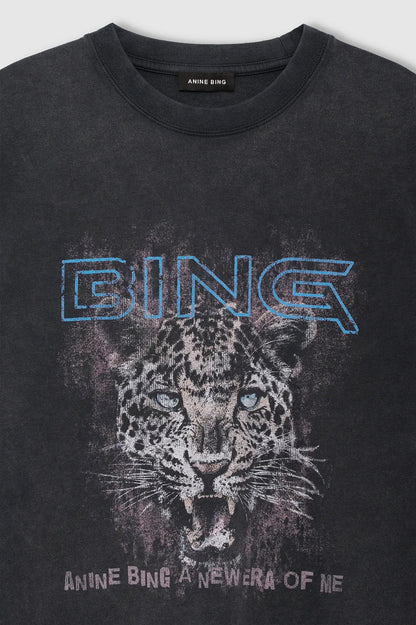 Anine Bing | Cade Tee Leo Muse - Washed Black