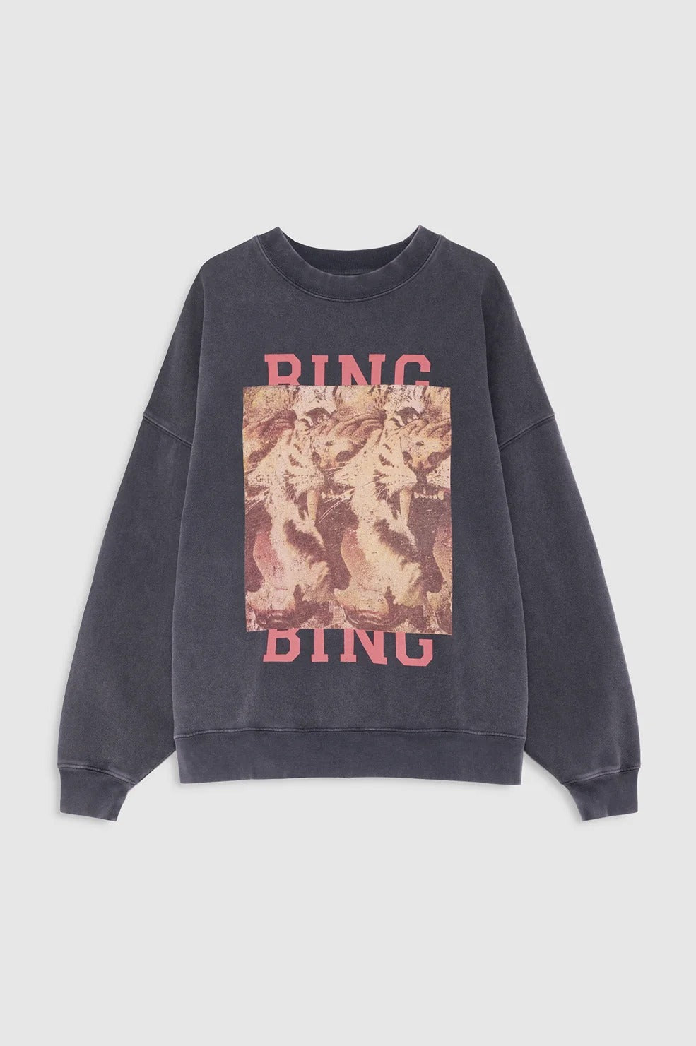 Anine Bing | Miles Sweatshirt Tiger Bing - Washed Black