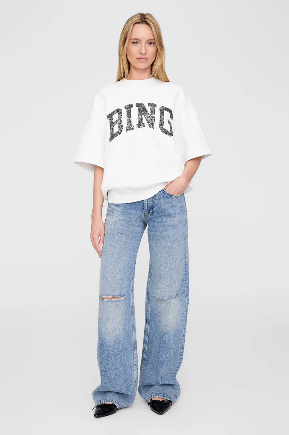 Anine Bing | Jay Sweatshirt Bing - Off White