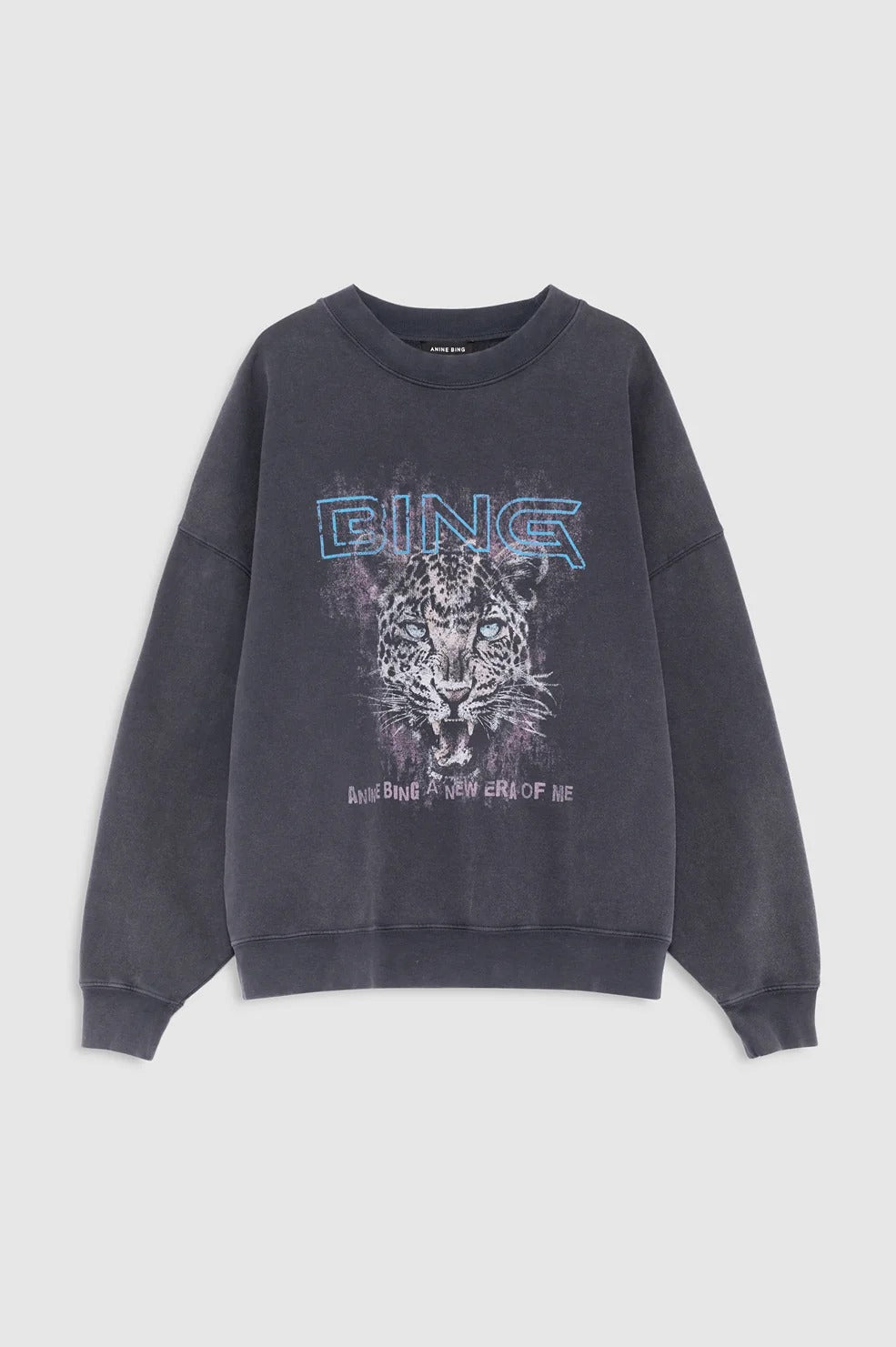 Anine Bing | Miles Sweatshirt Leo Muse - Washed Black