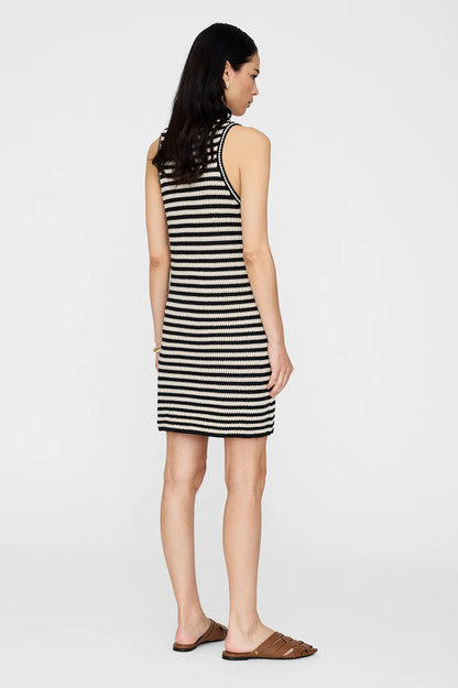 Anine Bing | Arie Dress - Black & Ivory Stripe