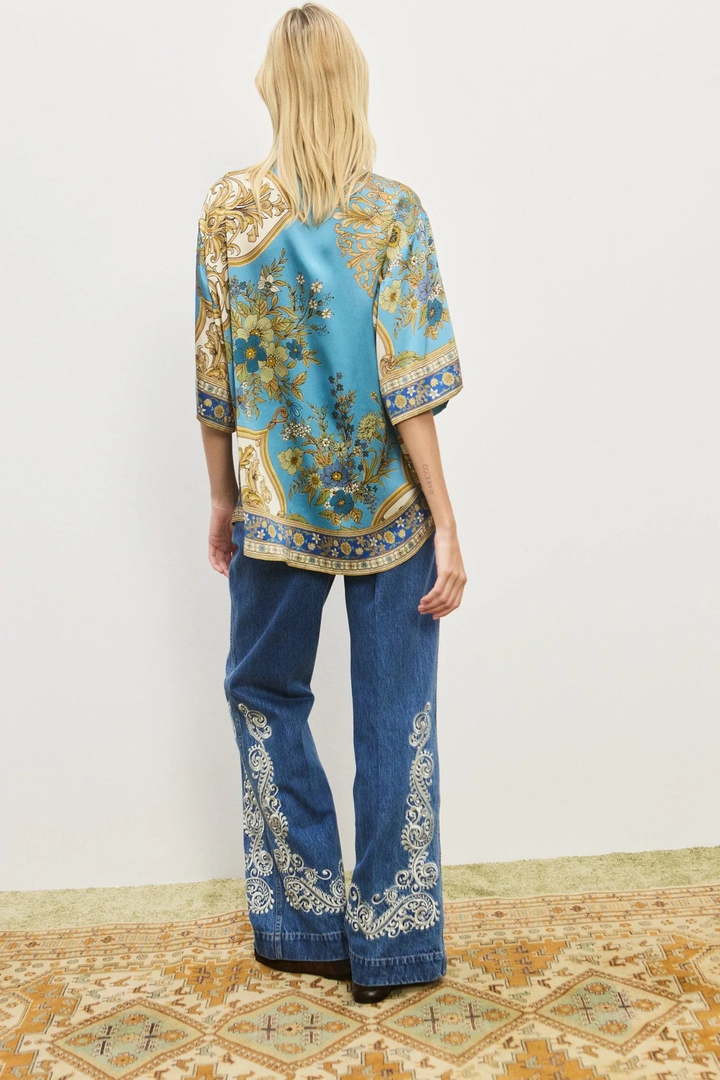 Alemais | Cassie Silk Shirt - Blue