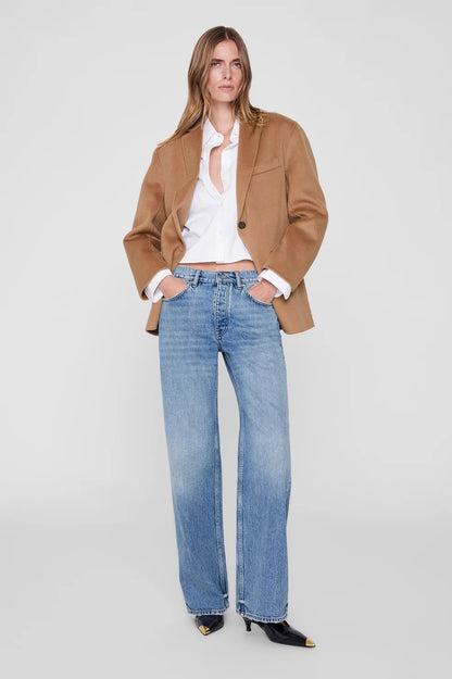 Anine Bing | Scott Cropped Shirt - White