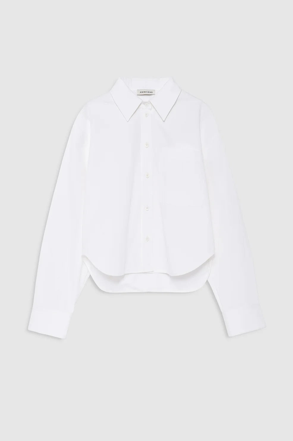 Anine Bing | Scott Cropped Shirt - White