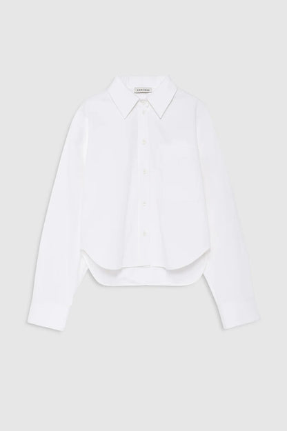 Anine Bing | Scott Cropped Shirt - White