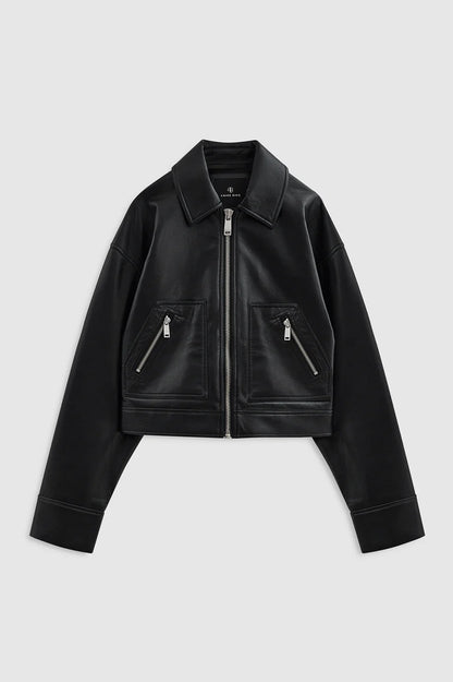 Anine Bing | Assan Jacket - Black Recycled Leather