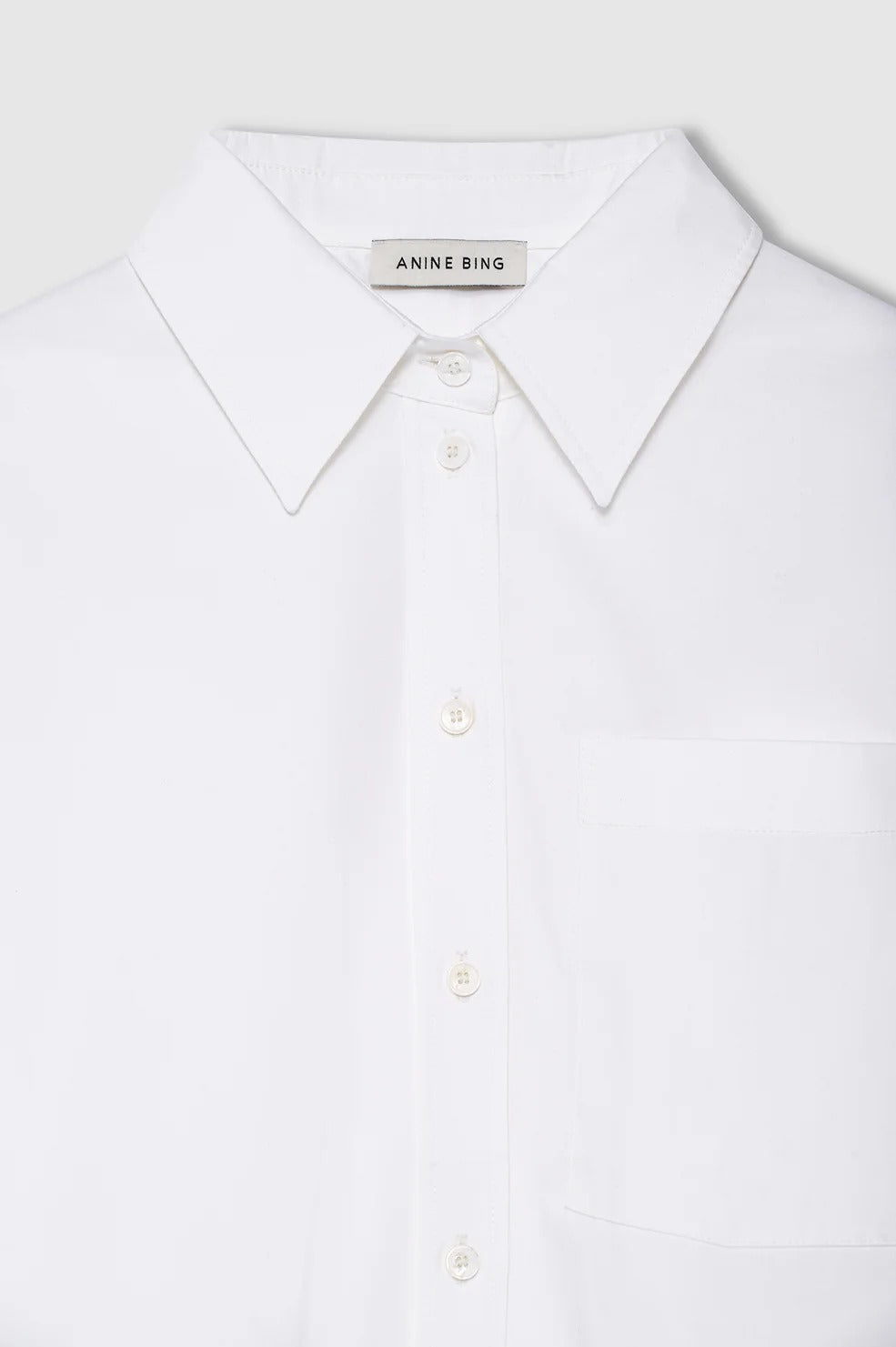 Anine Bing | Scott Cropped Shirt - White