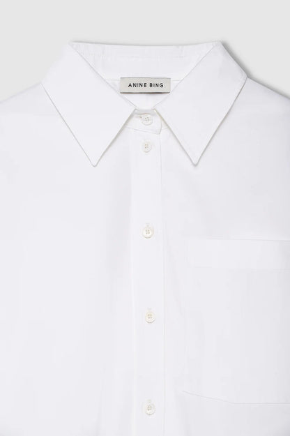 Anine Bing | Scott Cropped Shirt - White