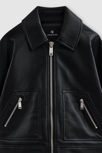 Anine Bing | Assan Jacket - Black Recycled Leather