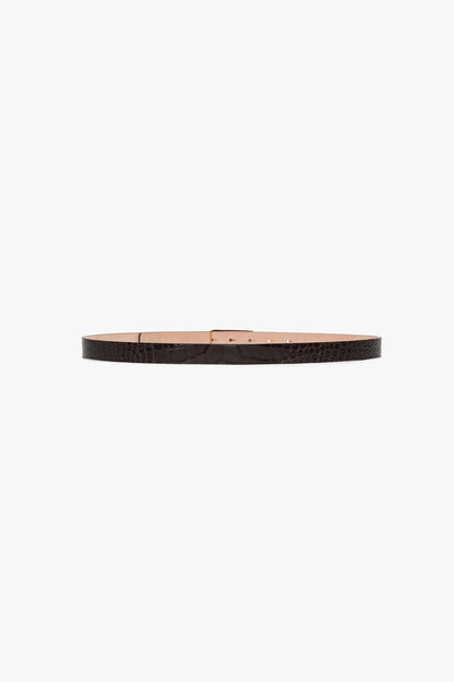 Victoria Beckham | Frame Belt - Espresso Croc Embossed