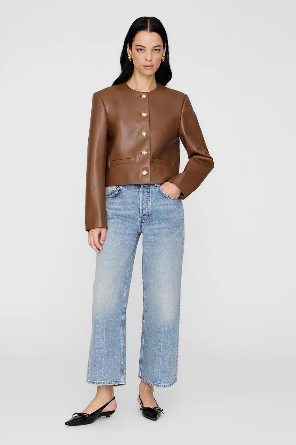 Anine Bing | Amber Jacket - Cognac Recycled Leather