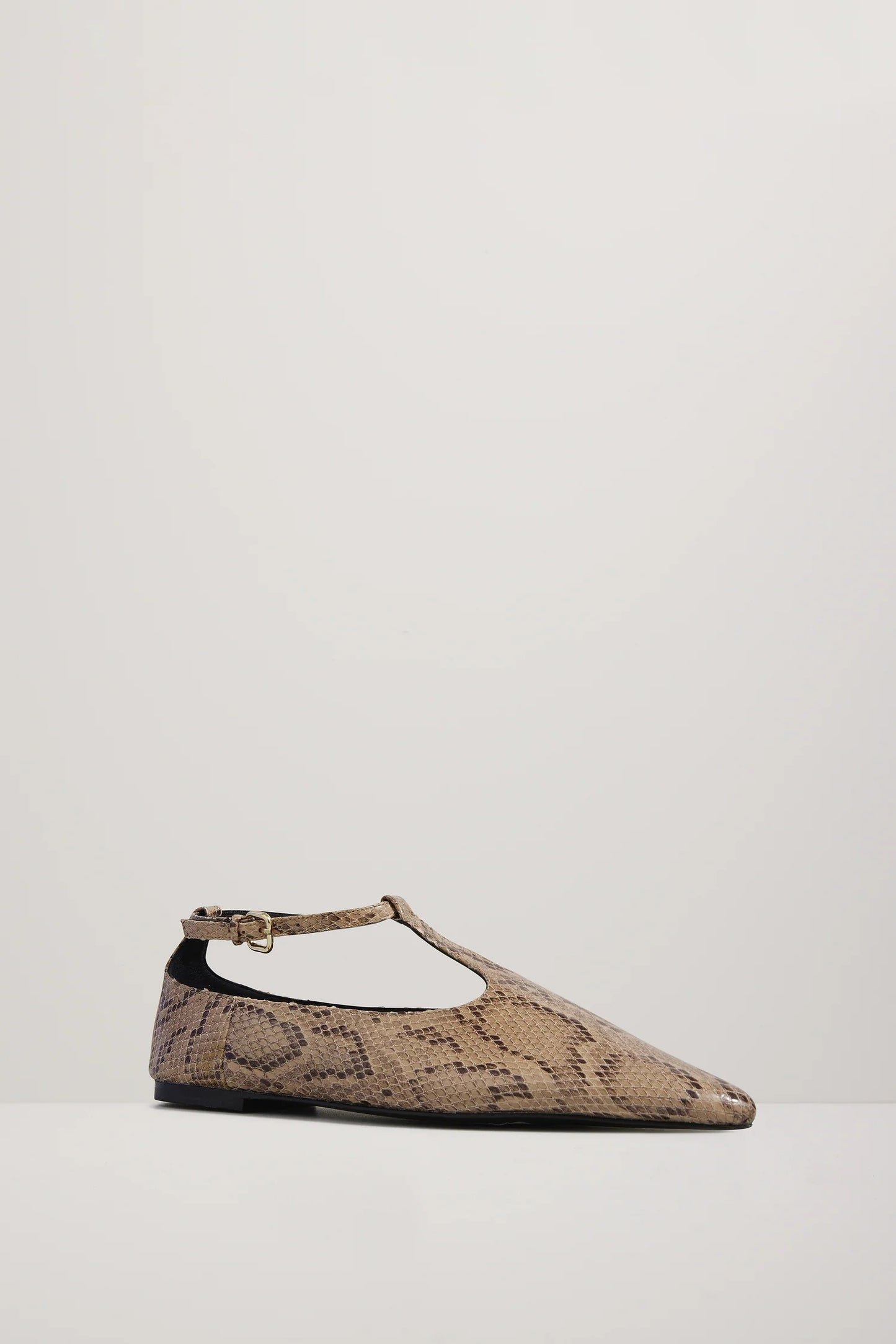 A.Emery | The Ward Flat - Taupe Embossed Snake