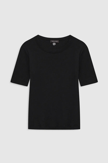 Anine Bing | Sixtine Tee Short Sleeve - Black