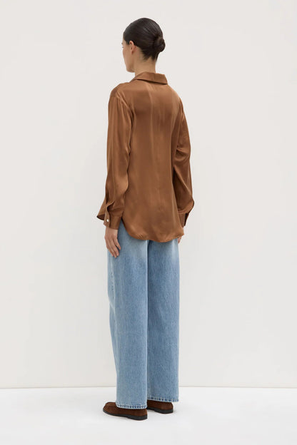 Assembly Label | Pippa Silk Shirt - Bronze
