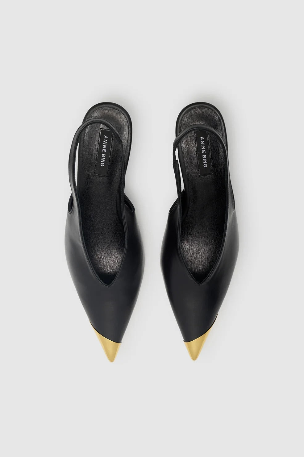 Anine Bing | Nelly Slingback Metal Toe - Black