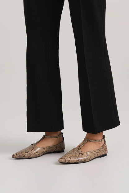 A.Emery | The Ward Flat - Taupe Embossed Snake