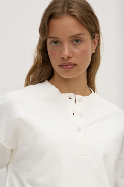 Assembly Label | Anya Fleece Crew - Antique White