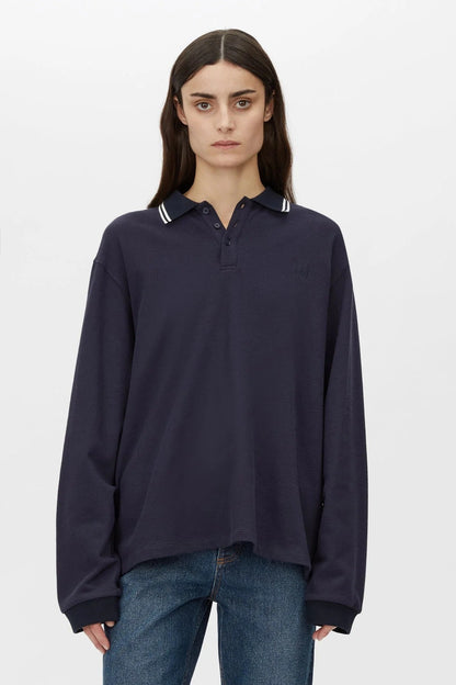 Camilla and Marc | Aqui Long Sleeve Monogram Top - Midnight Navy