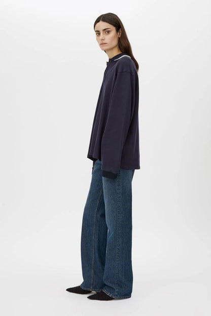 Camilla and Marc | Aqui Long Sleeve Monogram Top - Midnight Navy