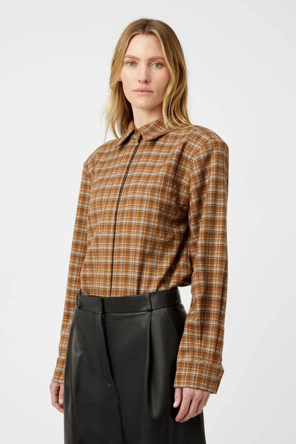 Camilla and Marc | Paradox Shirt - Tan Plaid