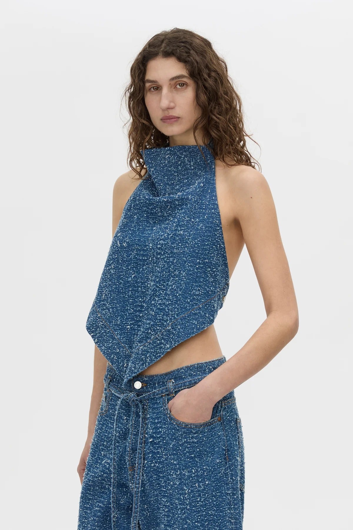 Camilla & Marc | Eleni Denim Top - Classic Blue Neps