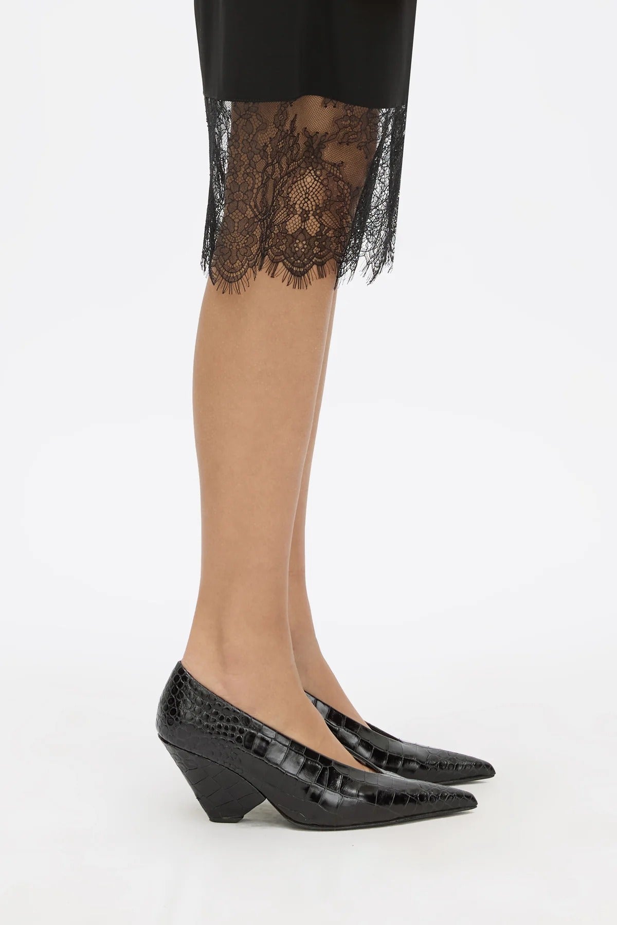 Camilla & Marc | Rhys Croc Pump - Black