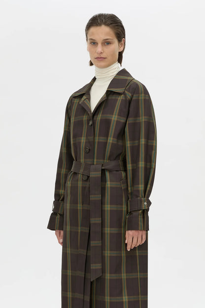 Camilla & Marc | Winton Check Trench Coat - Espresso Check