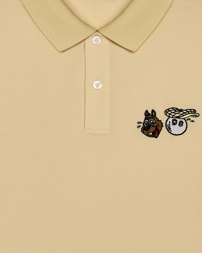 Malbon | Two Man Scram Pique Polo - Light Khaki