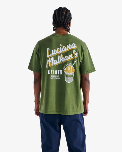 Malbon | Gelato Stand Pocket Tee - Cypress Green