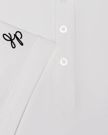 Malbon | Jesper Parnevik Single Pocket Mercerised Cotton Jersey Polo - White