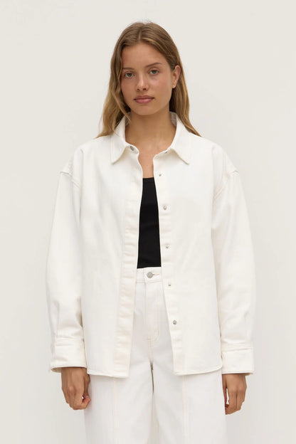 Assembly Label | Emilia Denim Overshirt - Vintage White