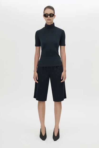 Camilla & Marc | Lourdes Check Soft Short - Navy