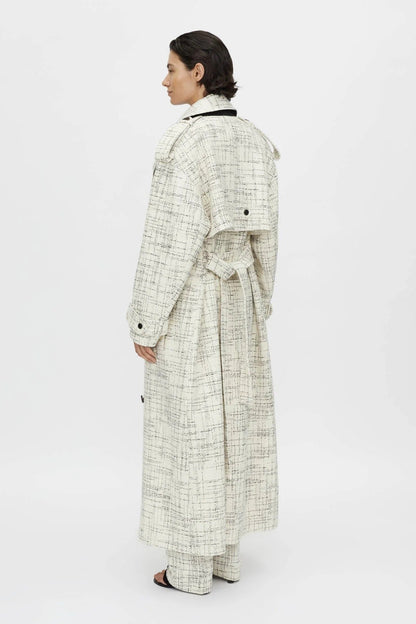 Camilla and Marc | Corvina Trench Coat - Cream Cross Hatch