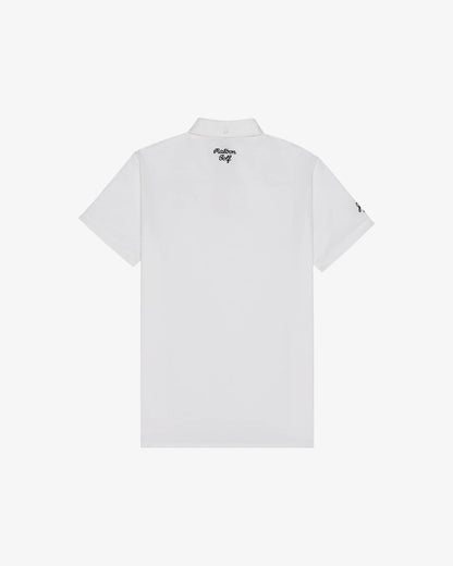 Malbon | Jesper Parnevik Single Pocket Mercerised Cotton Jersey Polo - White