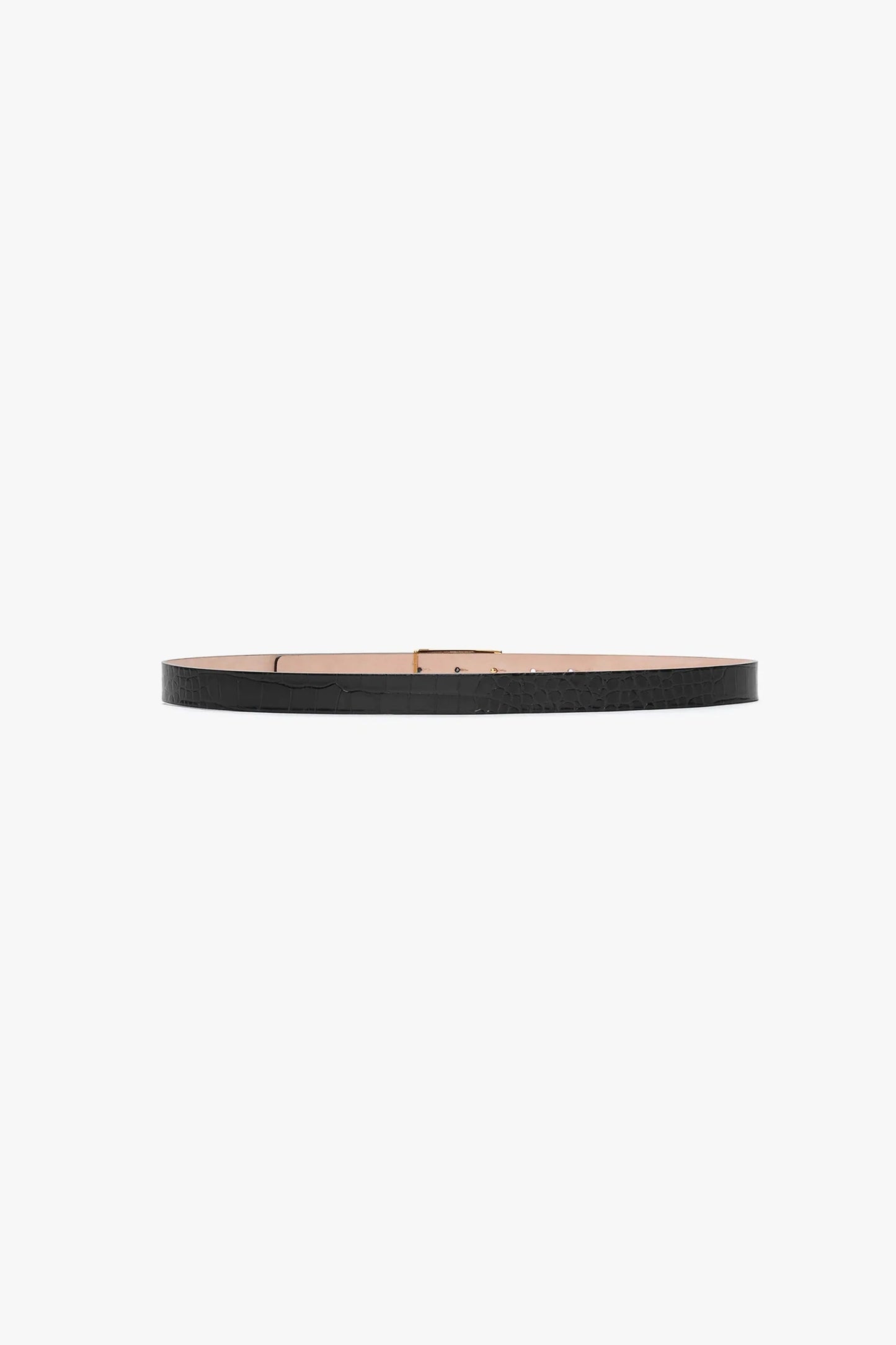 Victoria Beckham | Frame Belt - Black Croc Embossed