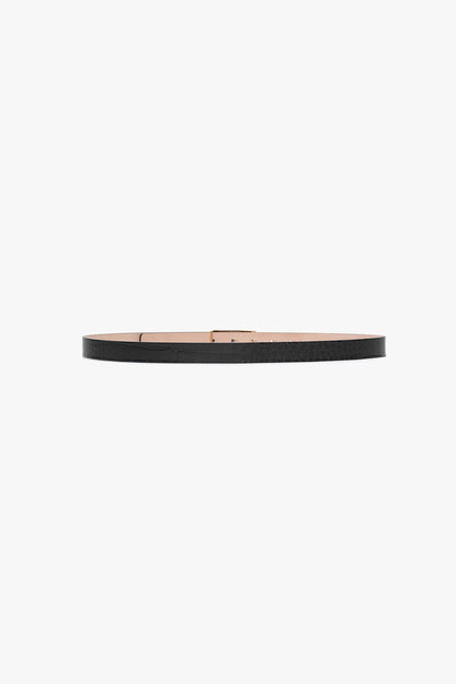 Victoria Beckham | Frame Belt - Black Croc Embossed