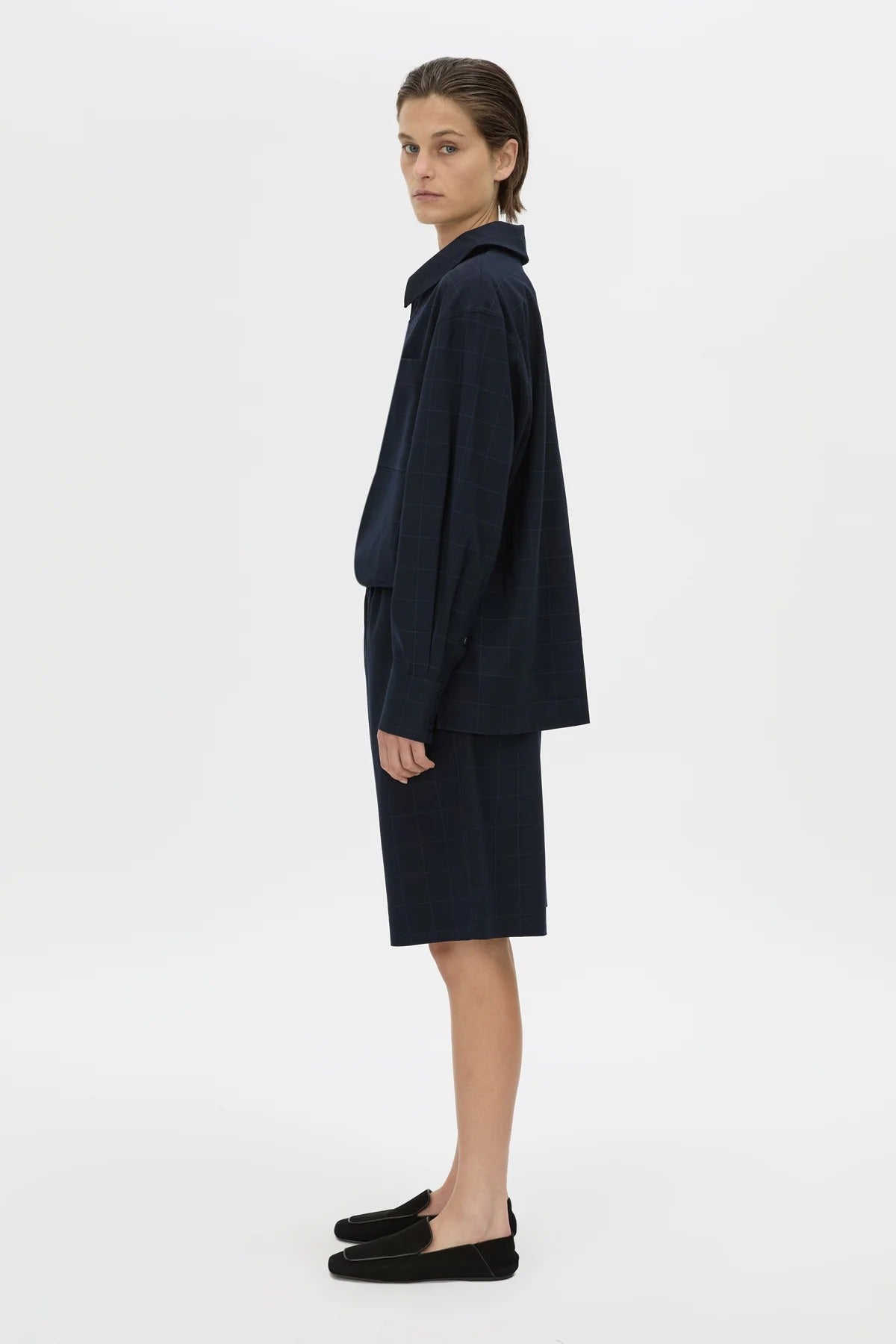 Camilla & Marc | Lourdes Check Soft Short - Navy